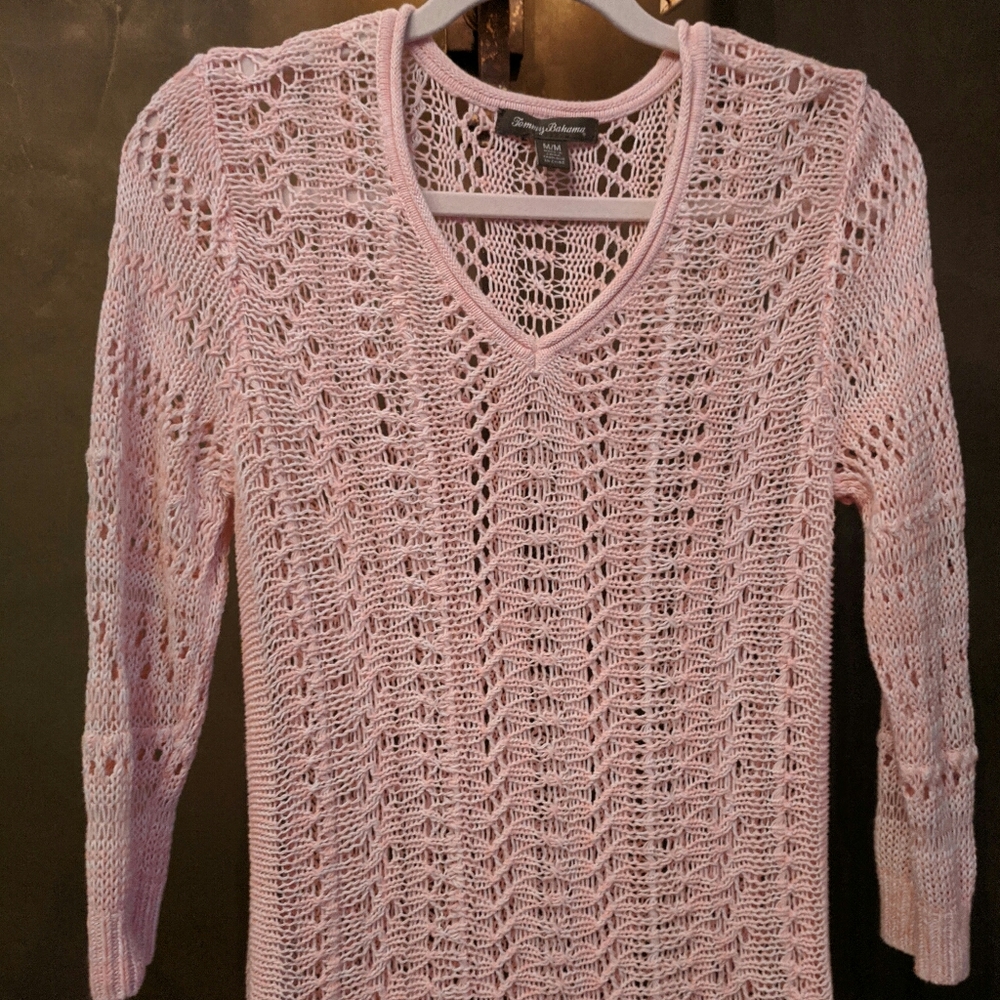 Tommy Bahama baby pink sweater